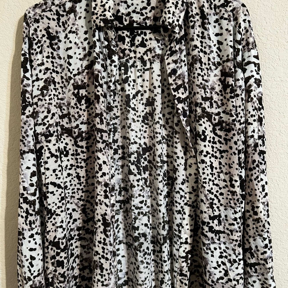 cloth & stone Black and White Speckled Button-Up